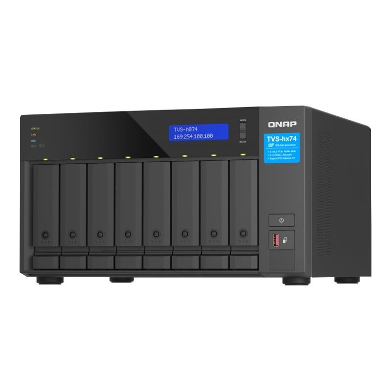 Serveur NAS QNAP TVS-H874-I5-32G 8-bay QuTS hero NAS Intel Core i5-12400 32Go