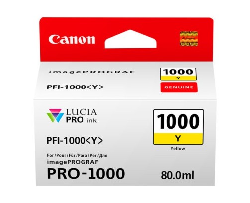 Canon PFI-1000 Y - Cartouche d'impression jaune 80ml