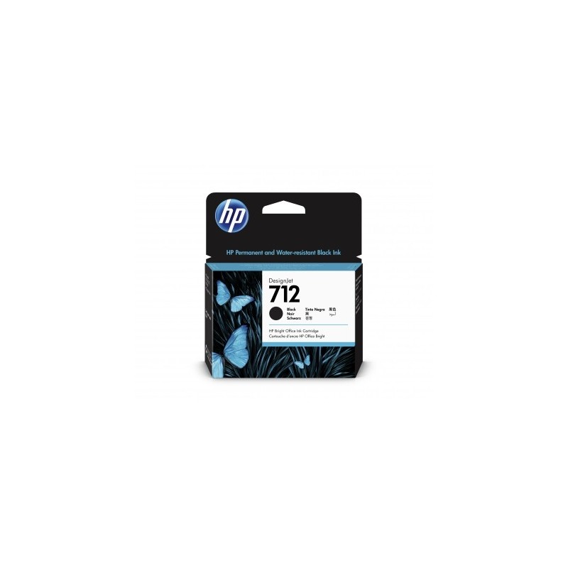 HP 712 - Cartouche d'impression noir 80ml (3ED71A)