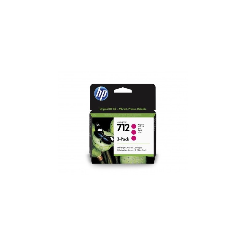 HP 712 - Pack de 3 cartouches d'impression magenta 29ml (3ED78A)