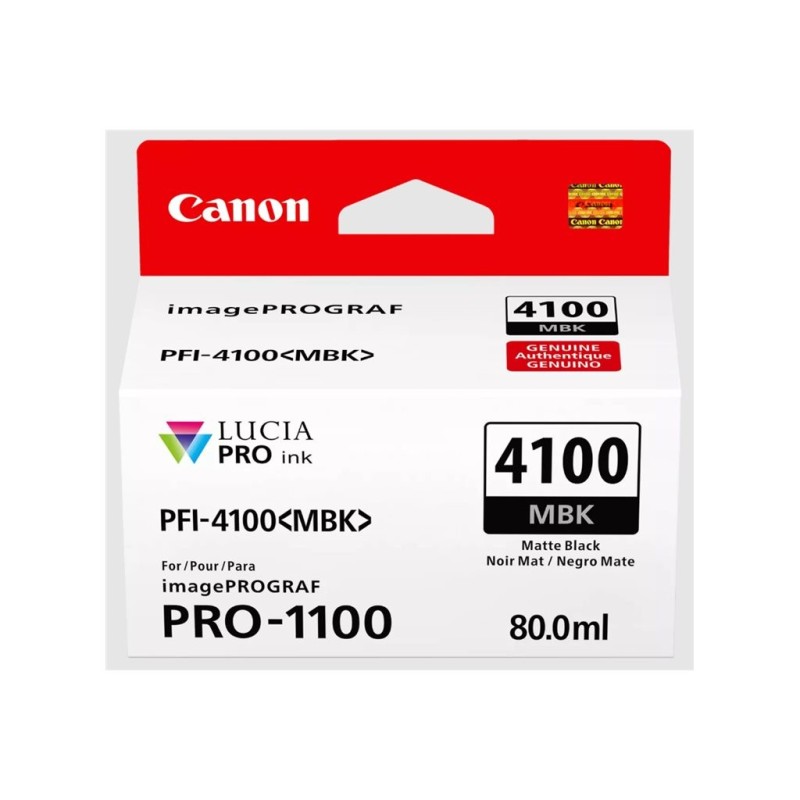 Canon PFI-4100 MBK - Cartouche d'impression noir mat 80ml