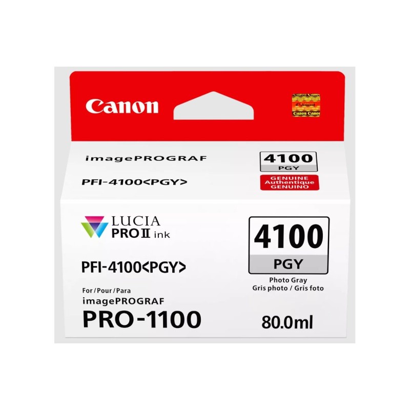 Canon PFI-4100 PGY - Cartouche d'impression gris photo 80ml