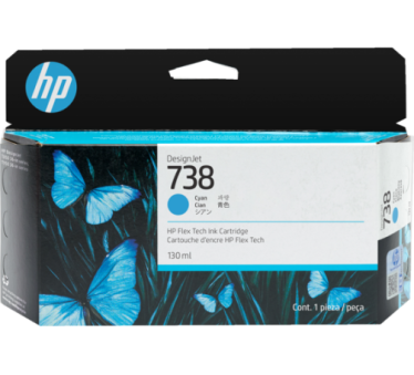 HP 738 - Cartouche d'impression cyan 130ml (498N5A)