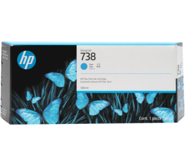 HP 738 - Cartouche d'impression cyan 300ml (676M6A)