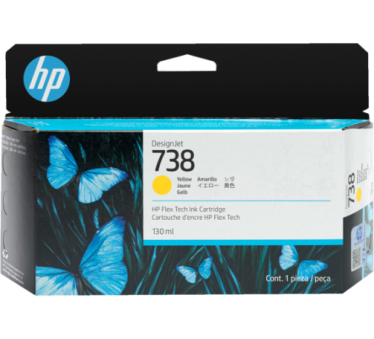 HP 738 - Cartouche d'impression jaune 130ml (498N7A)