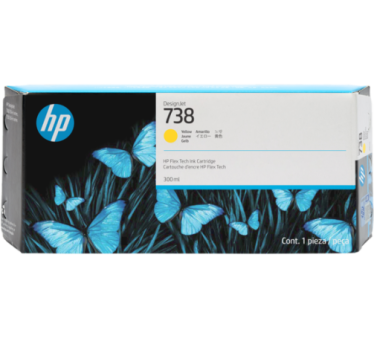 HP 738 - Cartouche d'impression jaune 300ml (676M8A)