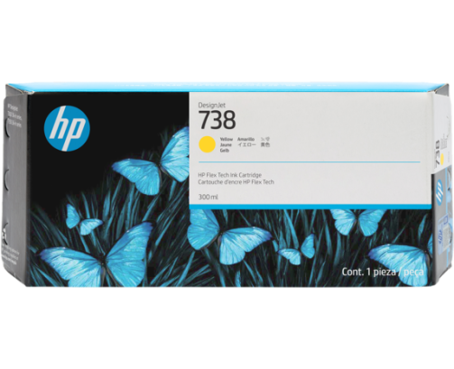 HP 738 - Cartouche d'impression jaune 300ml (676M8A)