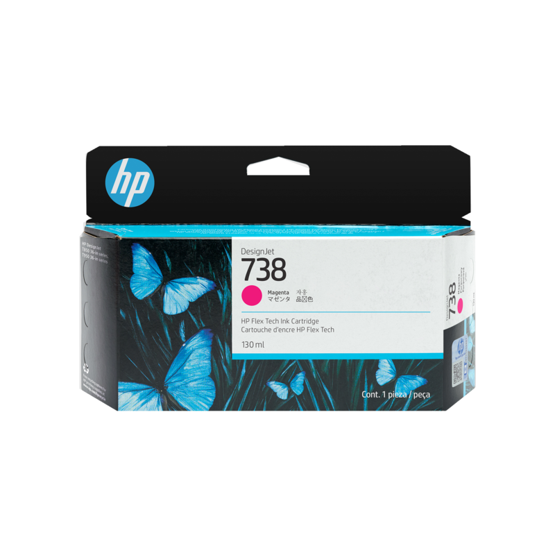 HP 738 - Cartouche d'impression magenta 130ml (498N6A)