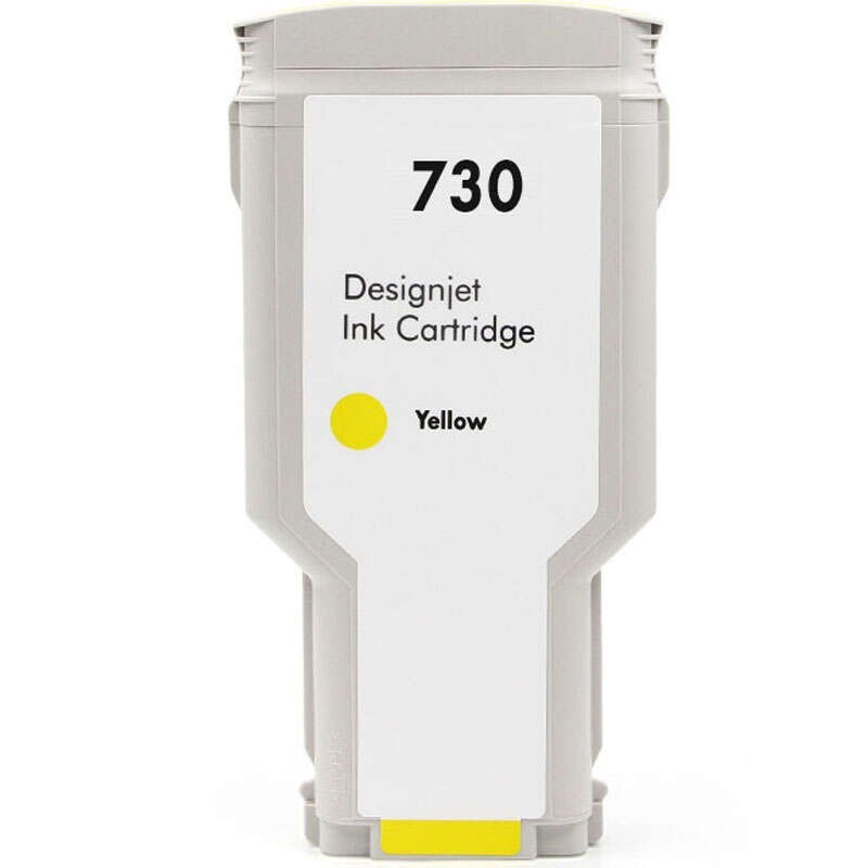 Cartouche d’encre générique HP 730 jaune 300ml remplace P2V70A/P2V64A