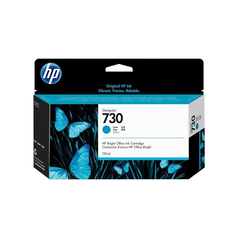 HP 730 - Cartouche d'impression cyan 130ml (P2V62A)