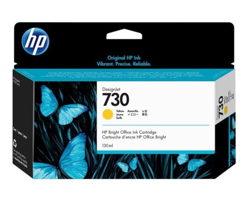 HP 730 - Cartouche d'impression jaune 130ml (P2V64A)