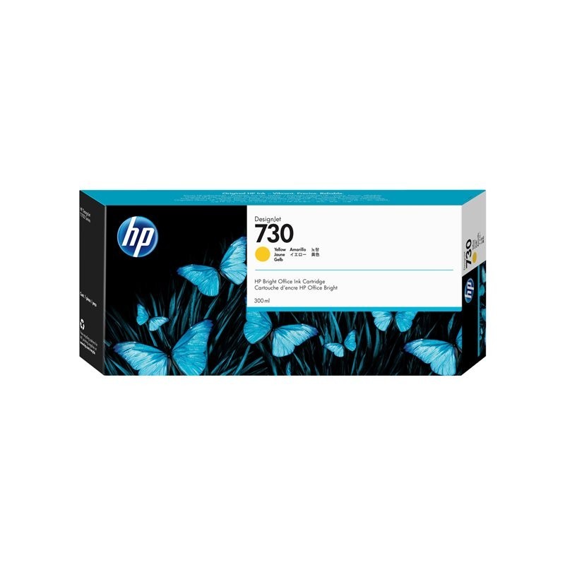 HP 730 - Cartouche d'impression jaune 300ml (P2V70A)