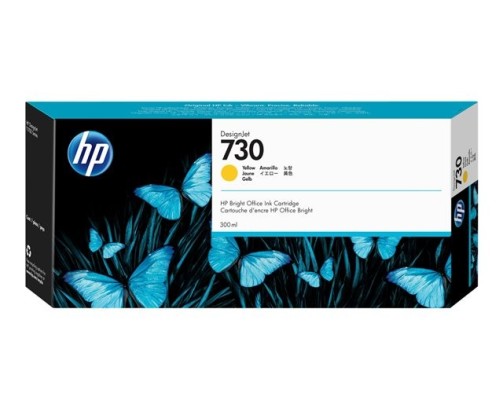 HP 730 - Cartouche d'impression jaune 300ml (P2V70A)