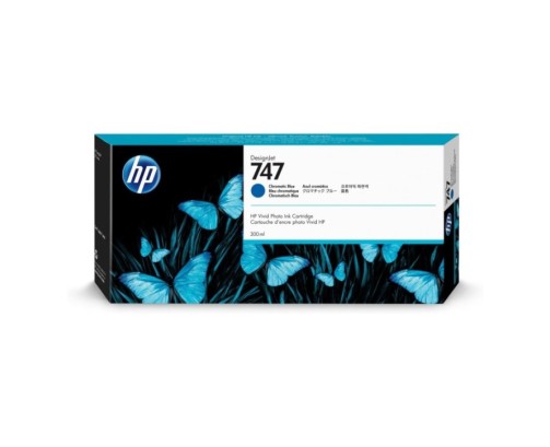 HP 747 - Cartouche d'impression bleu 300ml (P2V85A)