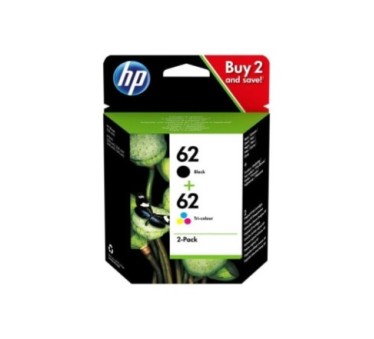 HP 62 - N9J71AE - Pack de 2 cartouches d'impression (noir, 3 couleurs)