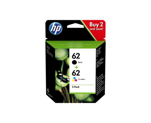 HP 62 - N9J71AE - Pack de 2 cartouches d'impression (noir, 3 couleurs)