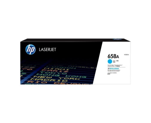 HP 658A - W2001A - cartouche de toner cyan (Jusqu'à 6000 pages)