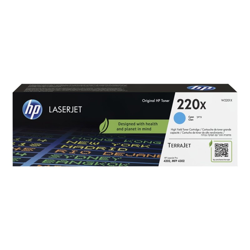 HP 220X - W2201X - cartouche de toner cyan (Jusqu'à 5500 pages)