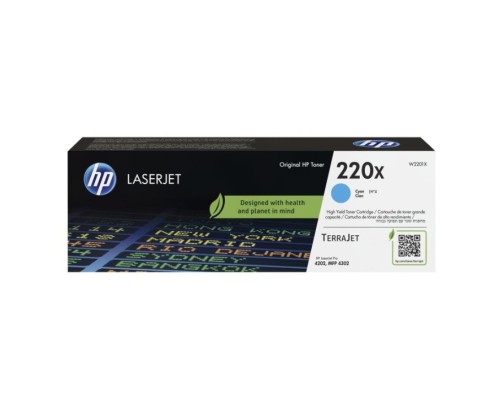 HP 220X - W2201X - cartouche de toner cyan (Jusqu'à 5500 pages)